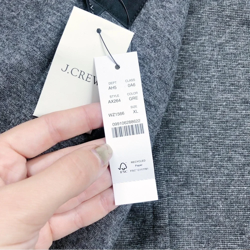 J Crew • Slim-fit knit suit jacket in wool-cotton blend Heather Grey blazer